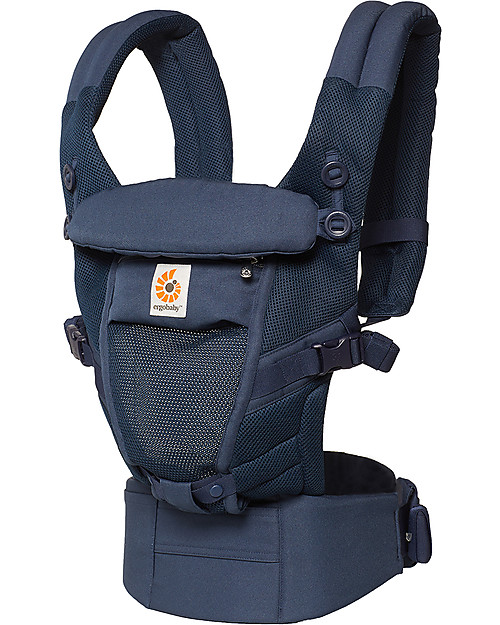 ErgoBaby Marsupio Traspirante Adapt - Cool Air Profondo Blu - dalla Nascita Marsupi