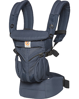 ErgoBaby Marsupio Traspirante Omni 360 Tutto-in-Uno - Cool Air Mesh Blu Notte Marsupi