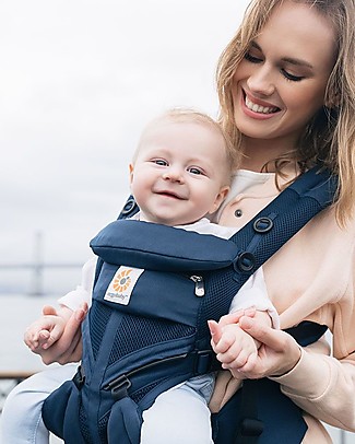 ErgoBaby Marsupio Traspirante Omni 360 Tutto-in-Uno - Cool Air Mesh Blu Notte Marsupi