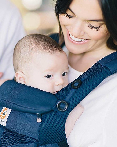 ErgoBaby Marsupio Traspirante Omni 360 Tutto-in-Uno - Cool Air Mesh Blu Notte Marsupi