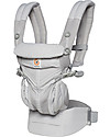 ErgoBaby Marsupio Traspirante Omni 360 Tutto-in-Uno - Cool Air Mesh Grigio Perla Marsupi