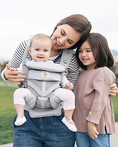 ErgoBaby Marsupio Traspirante Omni 360 Tutto-in-Uno - Cool Air Mesh Grigio Perla Marsupi