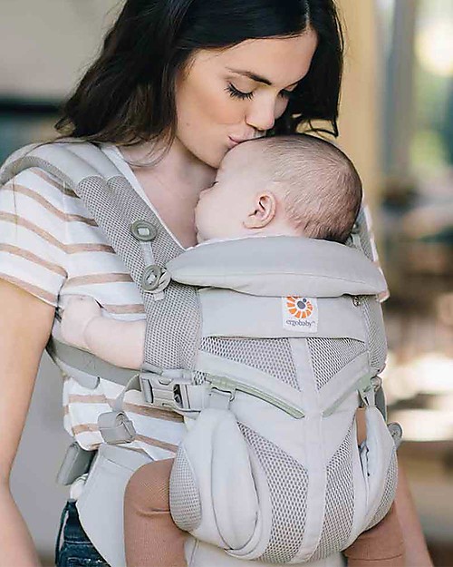 ErgoBaby Marsupio Traspirante Omni 360 Tutto-in-Uno - Cool Air Mesh Grigio Perla Marsupi