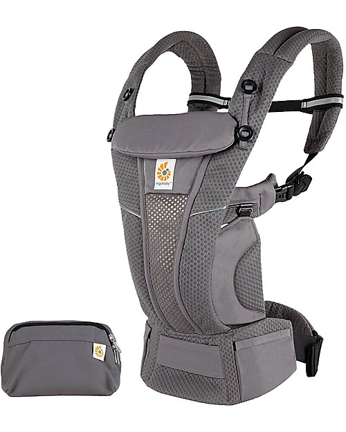 ErgoBaby Marsupio Traspirante Omni Breeze - Con Tessuto a Rete SoftFlex™- Grafite Marsupi