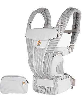 ErgoBaby Marsupio Traspirante Omni Breeze - Con Tessuto a Rete SoftFlex™- Grigio Perla Marsupi_
