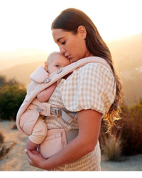 ErgoBaby Marsupio Traspirante Omni Breeze - Con Tessuto a Rete SoftFlex™- Quarzo Rosa Marsupi