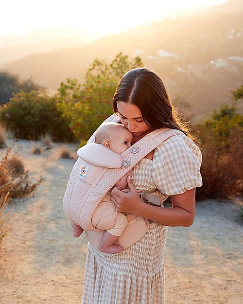 ErgoBaby Marsupio Traspirante Omni Breeze - Con Tessuto a Rete SoftFlex™- Quarzo Rosa Marsupi