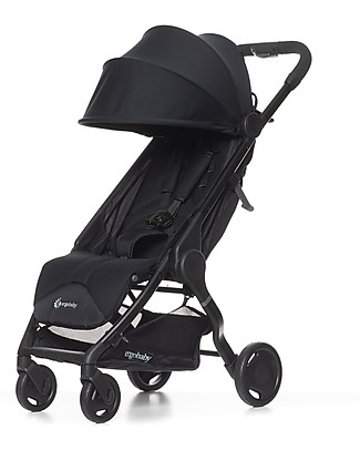 ErgoBaby Passeggino Metro Nero, Compatto e Leggero - Certificato Schiena Sana Passeggini Leggeri