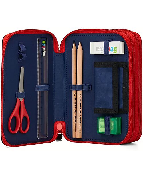 ergobag Astuccio Maxi Completo - 3 Zip e Tasca per Monete - AlarmBarreitschaft Astucci per la Scuola