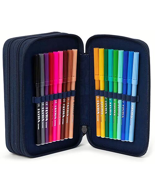 ergobag Astuccio Maxi Completo - 3 Zip e Tasca per Monete - AlarmBarreitschaft Astucci per la Scuola