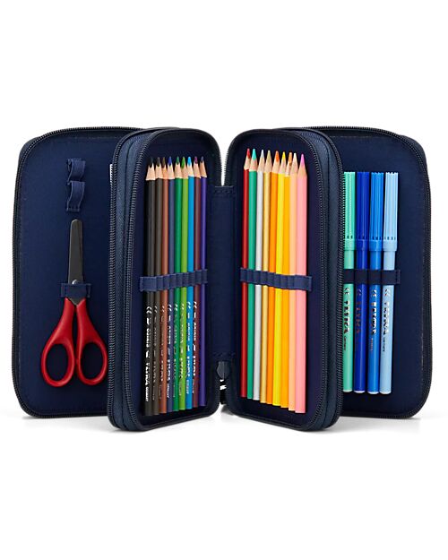 ergobag Astuccio Maxi Completo - 3 Zip e Tasca per Monete - AtmosBear Astucci per la Scuola