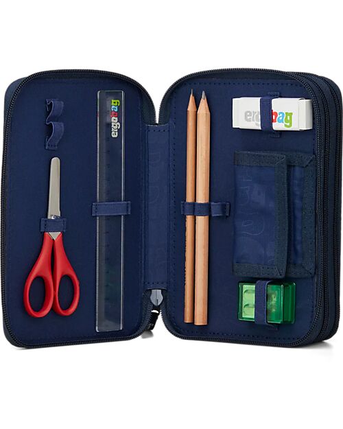 ergobag Astuccio Maxi Completo - 3 Zip e Tasca per Monete - AtmosBear Astucci per la Scuola