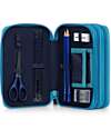 ergobag Astuccio Maxi Completo - 3 Zip e Tasca per Monete - Bearassic Garden - Blu Astucci per la Scuola