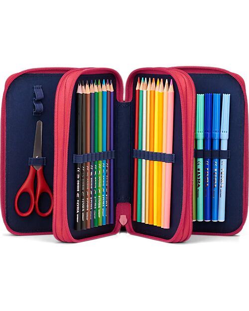 ergobag Astuccio Maxi Completo - 3 Zip e Tasca per Monete - Bearicorn Astucci per la Scuola