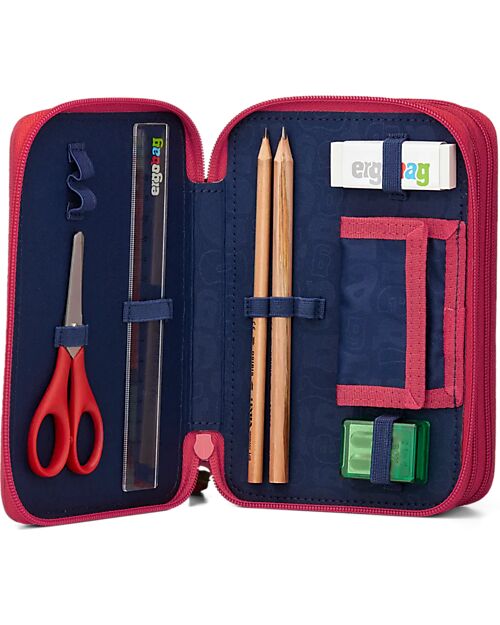 ergobag Astuccio Maxi Completo - 3 Zip e Tasca per Monete - Bearicorn Astucci per la Scuola