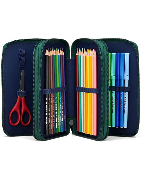 ergobag Astuccio Maxi Completo - 3 Zip e Tasca per Monete - BearRex Astucci per la Scuola