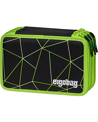 ergobag Astuccio Maxi Completo - 3 Zip e Tasca per Monete - CyBear Race Astucci per la Scuola