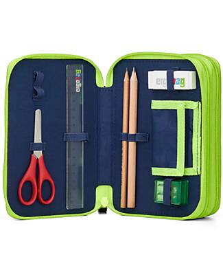 ergobag Astuccio Maxi Completo - 3 Zip e Tasca per Monete - CyBear Race Astucci per la Scuola