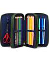 ergobag Astuccio Maxi Completo - 3 Zip e Tasca per Monete - ExBeardition Astucci per la Scuola