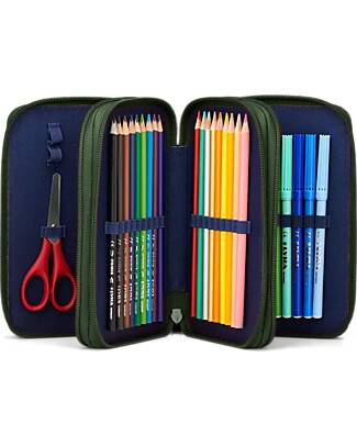 ergobag Astuccio Maxi Completo - 3 Zip e Tasca per Monete - ExBeardition Astucci per la Scuola