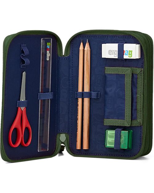 ergobag Astuccio Maxi Completo - 3 Zip e Tasca per Monete - ExBeardition Astucci per la Scuola