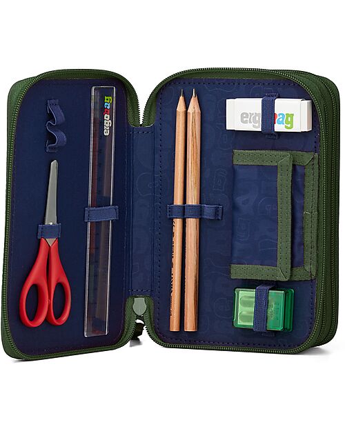 ergobag Astuccio Maxi Completo - 3 Zip e Tasca per Monete - ExBeardition Astucci per la Scuola