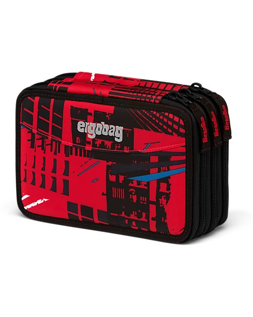 ergobag Astuccio Maxi Completo - 3 Zip e Tasca per Monete - FireBear Astucci per la Scuola