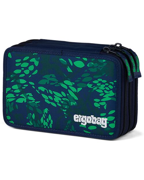 ergobag Astuccio Maxi Completo - 3 Zip e Tasca per Monete - FiresBear Dragon Astucci per la Scuola