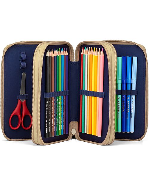ergobag Astuccio Maxi Completo - 3 Zip e Tasca per Monete - FlowBear Astucci per la Scuola