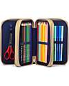 ergobag Astuccio Maxi Completo - 3 Zip e Tasca per Monete - FlowBear Astucci per la Scuola