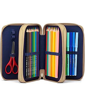 ergobag Astuccio Maxi Completo - 3 Zip e Tasca per Monete - FlowBear World Astucci per la Scuola