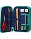 ergobag Astuccio Maxi Completo - 3 Zip e Tasca per Monete - Horsedreabear Astucci per la Scuola