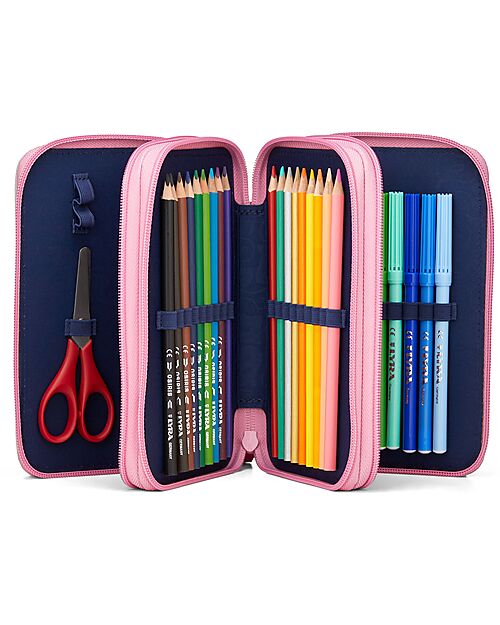 ergobag Astuccio Maxi Completo - 3 Zip e Tasca per Monete - Magic Cloud Bear Astucci per la Scuola