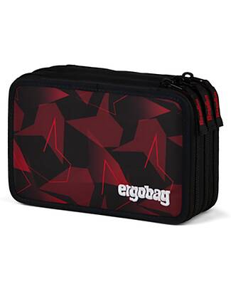 ergobag Astuccio Maxi Completo - 3 Zip e Tasca per Monete - Orsetto Inarrestabile Astucci per la Scuola