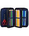 ergobag Astuccio Maxi Completo - 3 Zip e Tasca per Monete - Orsetto Inarrestabile Astucci per la Scuola