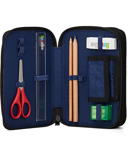 ergobag Astuccio Maxi Completo - 3 Zip e Tasca per Monete - Orsetto Inarrestabile Astucci per la Scuola