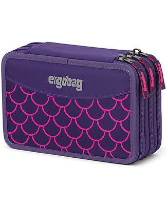 ergobag Astuccio Maxi Completo - 3 Zip e Tasca per Monete - Pearl DiveBear Astucci