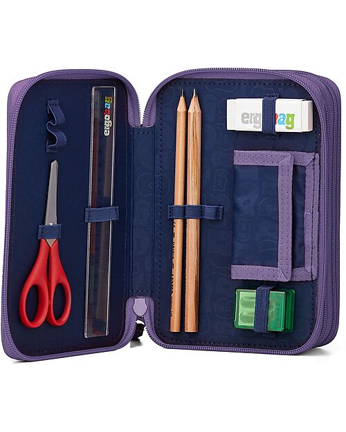ergobag Astuccio Maxi Completo - 3 Zip e Tasca per Monete - PonyBearadise Astucci per la Scuola