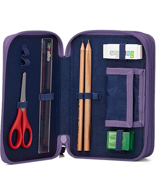 ergobag Astuccio Maxi Completo - 3 Zip e Tasca per Monete - PonyBeardise Astucci per la Scuola
