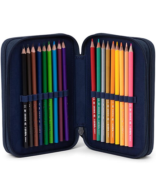 ergobag Astuccio Maxi Completo - 3 Zip e Tasca per Monete - RambazamBear Astucci per la Scuola