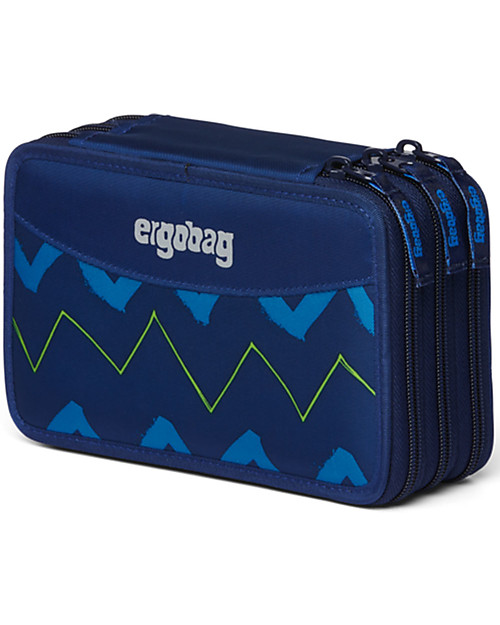 ergobag Astuccio Maxi Completo - 3 Zip e Tasca per Monete - Soccer FanBear Astucci per la Scuola