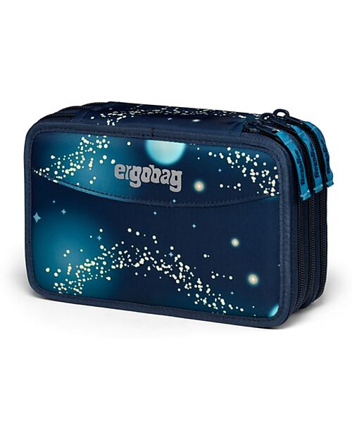 ergobag Astuccio Maxi Completo - 3 Zip e Tasca per Monete - Space TravelBear Astucci per la Scuola
