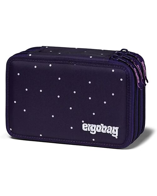ergobag Astuccio Maxi Completo - 3 Zip e Tasca per Monete - StargazBear - Rosa - Lilla Astucci per la Scuola