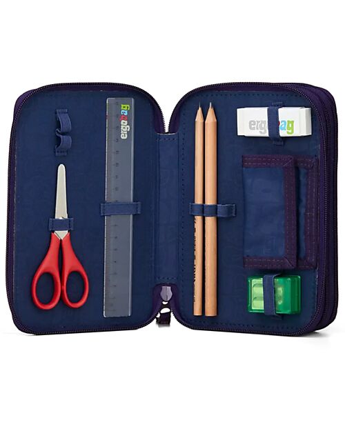ergobag Astuccio Maxi Completo - 3 Zip e Tasca per Monete - StargazBear - Rosa - Lilla Astucci per la Scuola