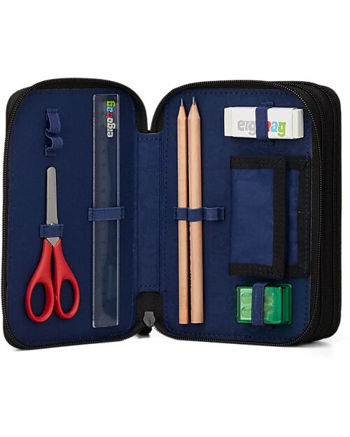 ergobag Astuccio Maxi Completo - 3 Zip e Tasca per Monete - Super ReflectBear Astucci per la Scuola