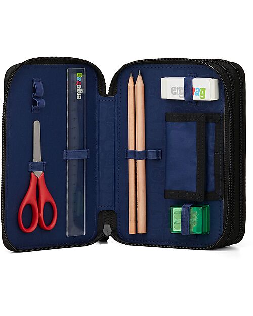 ergobag Astuccio Maxi Completo - 3 Zip e Tasca per Monete - Super ReflectBear Astucci per la Scuola