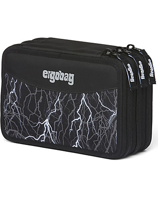 ergobag Astuccio Maxi Completo - 3 Zip e Tasca per Monete - Super ReflectBear Glow Astucci