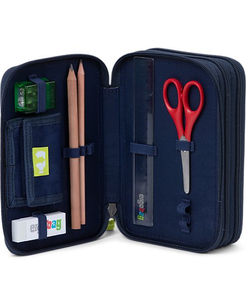 ergobag Astuccio Maxi Completo - 3 Zip e Tasca per Monete - TaekBeardo Astucci per la Scuola