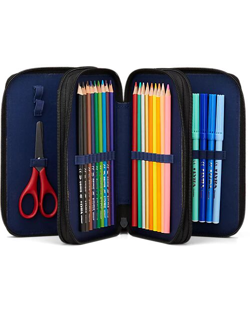 ergobag Astuccio Maxi Completo - 3 Zip e Tasca per Monete - TaekBeardo Astucci per la Scuola