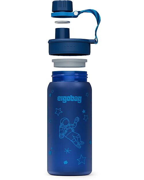 ergobag Borraccia con Apertura easy-to-drink - 500 ml - Astronauta - Senza BPA Borracce non Termiche